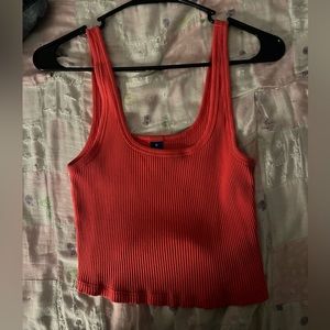 pink/ orange cropped tank, perfect for summer, size medium, old navy